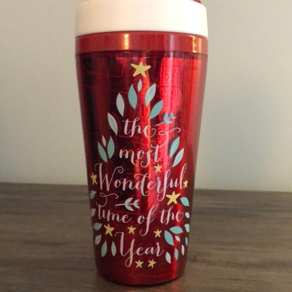 Red Holiday Travel Mug